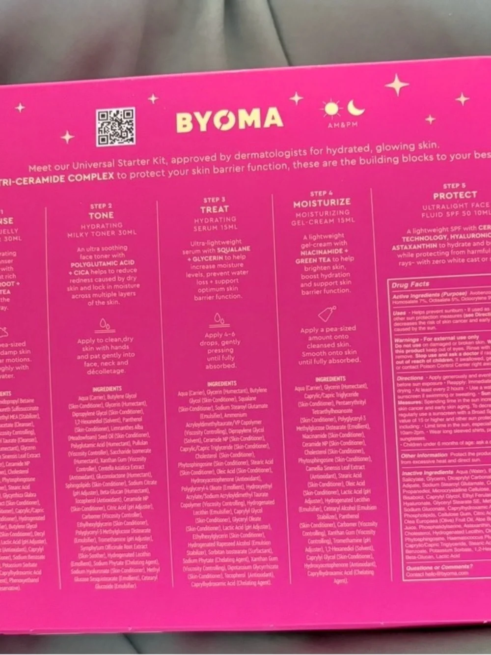 Byoma Universal Skincare Heroes Set w/ Travel Bag